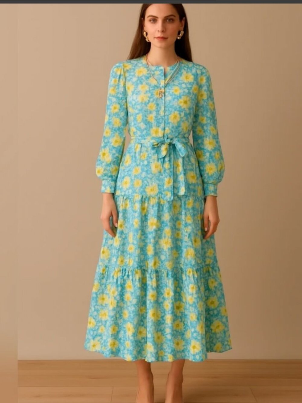 Pink City Prints Georgie Midi Dress 100% Cotton